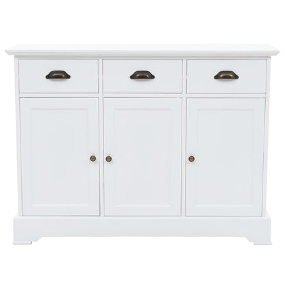 Příborník Se 3 Dvířky Mdf A Borové Dřevo 105 X 35 X 77,5 Cm