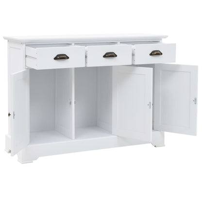 Příborník Se 3 Dvířky Mdf A Borové Dřevo 105 X 35 X 77,5 Cm