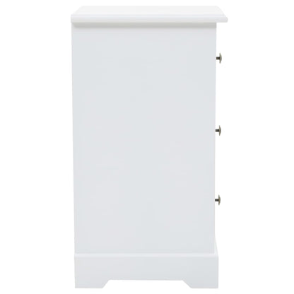 Noční Stolek Z Mdf A Borového Dřeva 35 X 32 X 59 Cm Černá