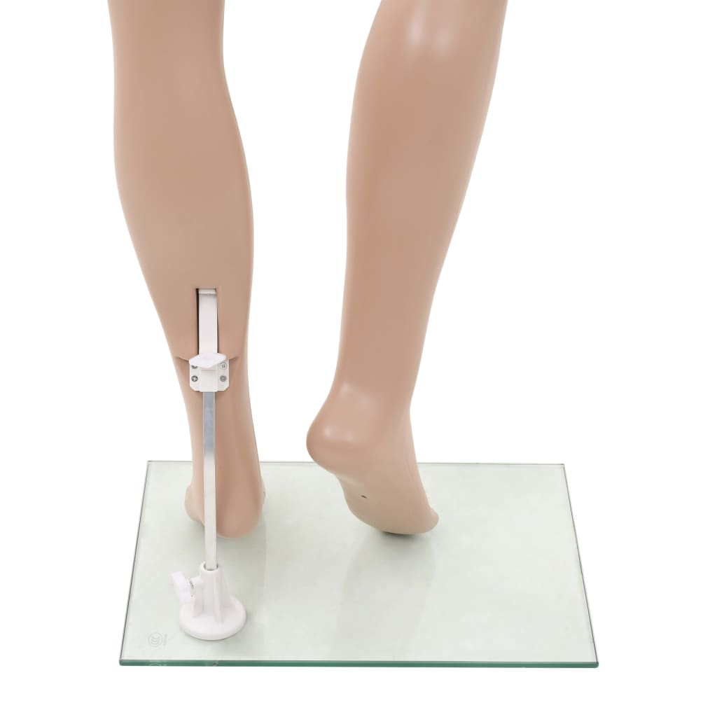 Dámská Figurína Se Skleněnou Základnou Béžová 180 Cm