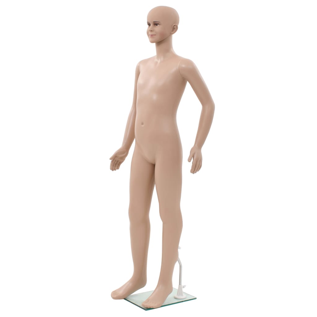 Dětská Figurína Celá Postava Základna Ze Skla Béžová 140 Cm