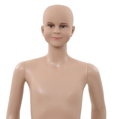 Dětská Figurína Celá Postava Základna Ze Skla Béžová 140 Cm