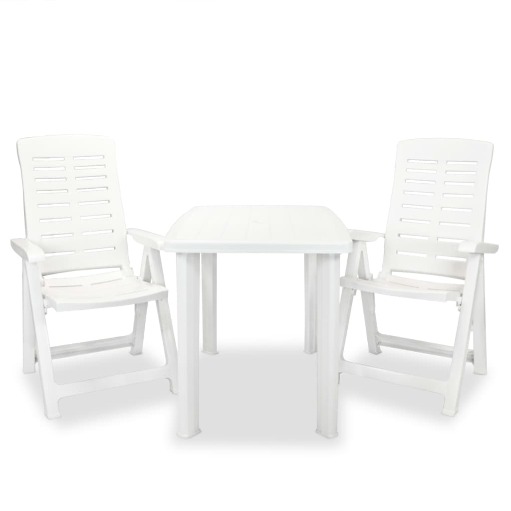 3Dílný Bistro Set Plastový Antracitový