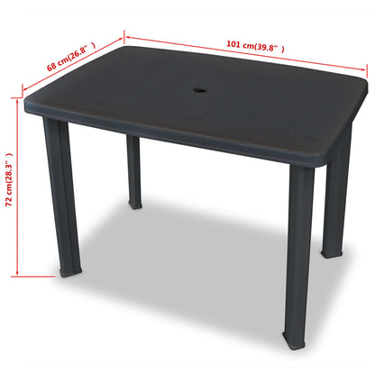 3Dílný Bistro Set Plastový Antracitový