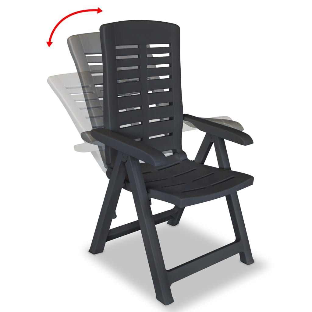 3Dílný Bistro Set Plastový Antracitový