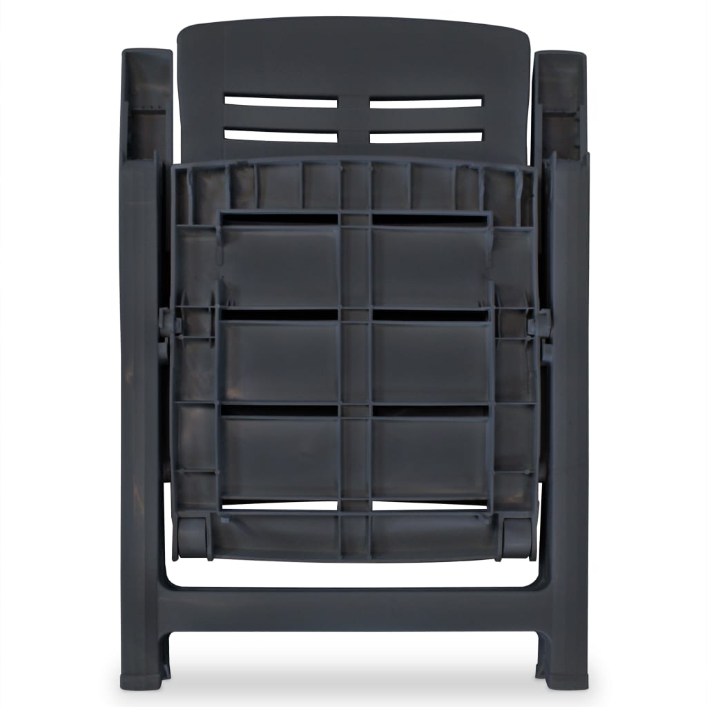 3Dílný Bistro Set Plastový Antracitový