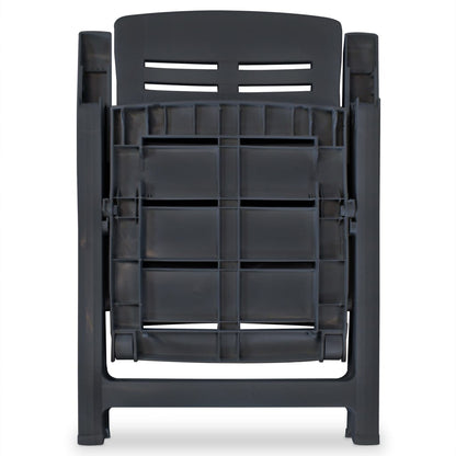3Dílný Bistro Set Plastový Antracitový
