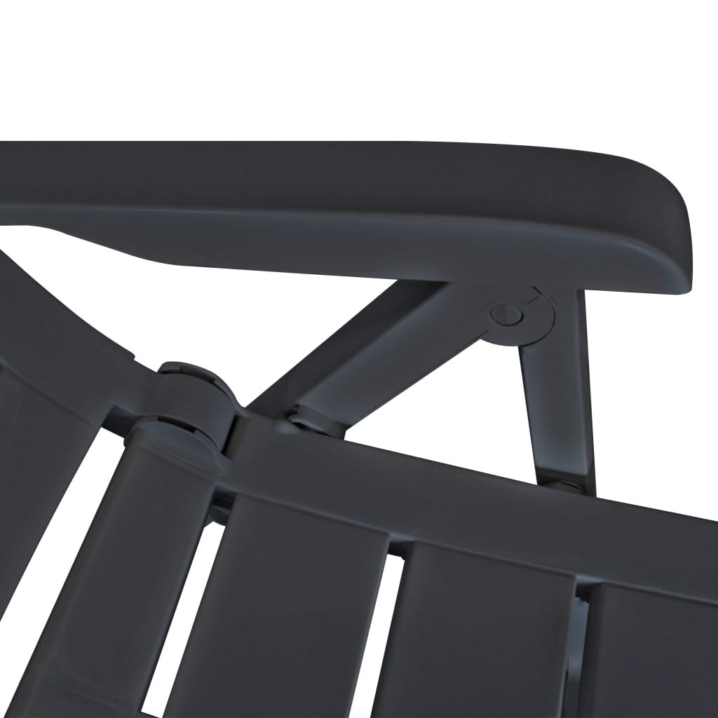 3Dílný Bistro Set Plastový Antracitový