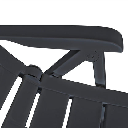 3Dílný Bistro Set Plastový Antracitový