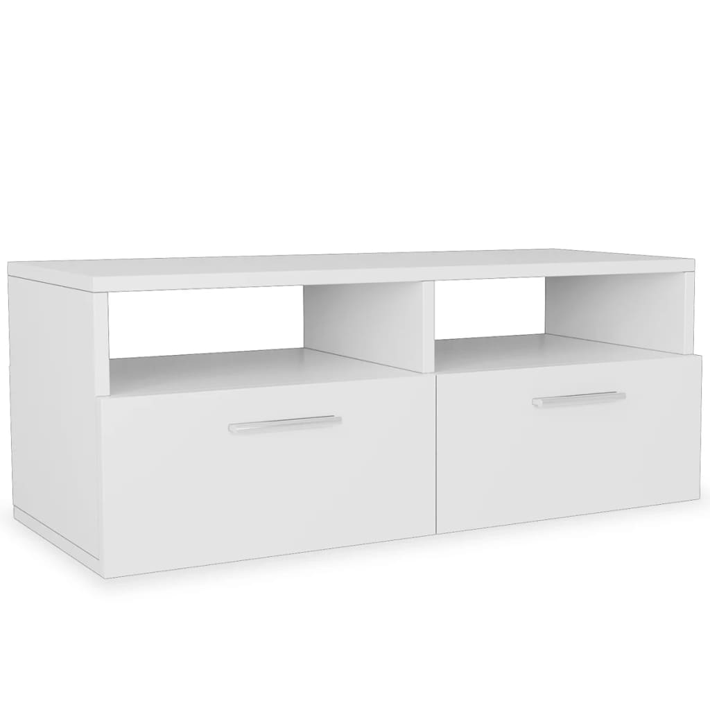 Tv Skříňky 2 Ks Kompozitní Dřevo 95 X 35 X 36 Cm Bílé