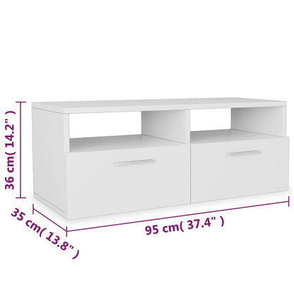 Tv Skříňky 2 Ks Kompozitní Dřevo 95 X 35 X 36 Cm Bílé