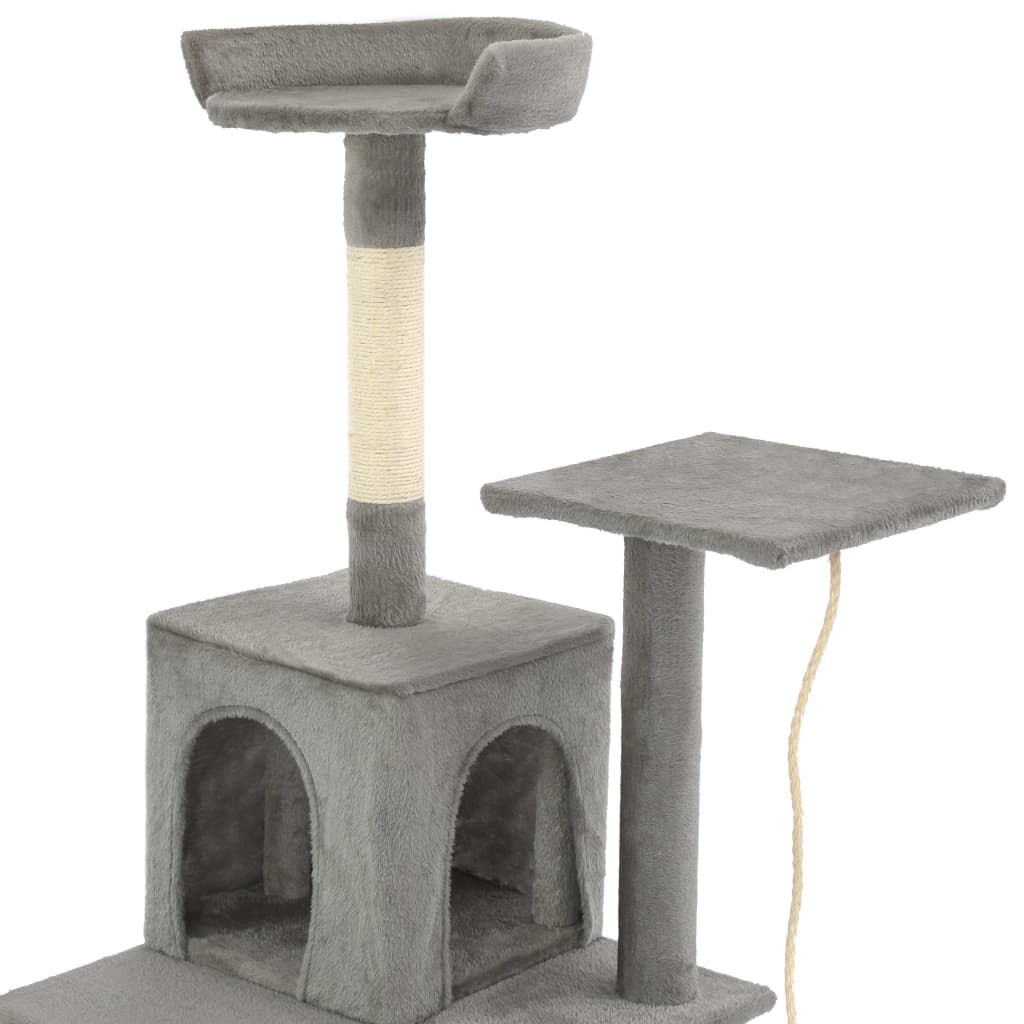 Škrabadlo Pro Kočky Se Sisalovými Sloupky 120 Cm Šedé