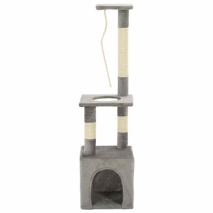 Škrabadlo Pro Kočky Se Sisalovými Sloupky 109 Cm Šedé
