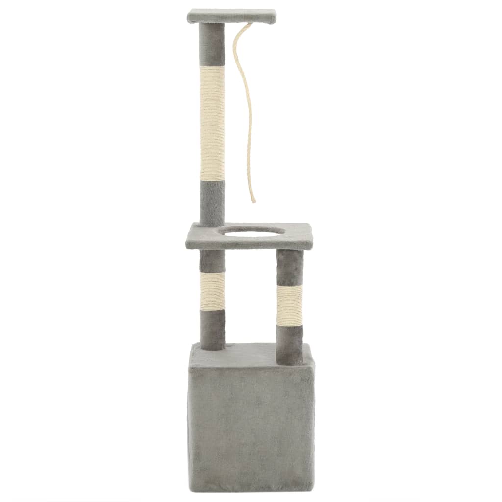 Škrabadlo Pro Kočky Se Sisalovými Sloupky 109 Cm Šedé