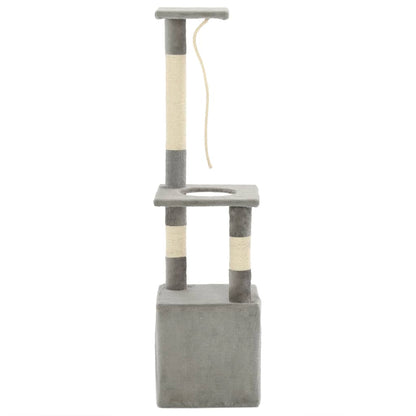 Škrabadlo Pro Kočky Se Sisalovými Sloupky 109 Cm Šedé