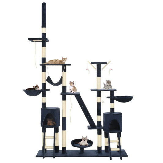Škrabadlo Pro Kočky Se Sisalovými Sloupky 230-250 Cm Modré