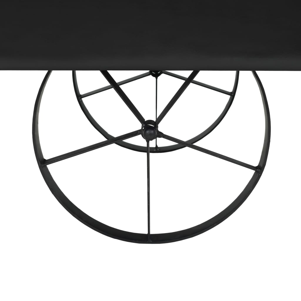 Konferenční Stolek Mdf A Jedlové Dřevo 110 X 55 X 43 Cm