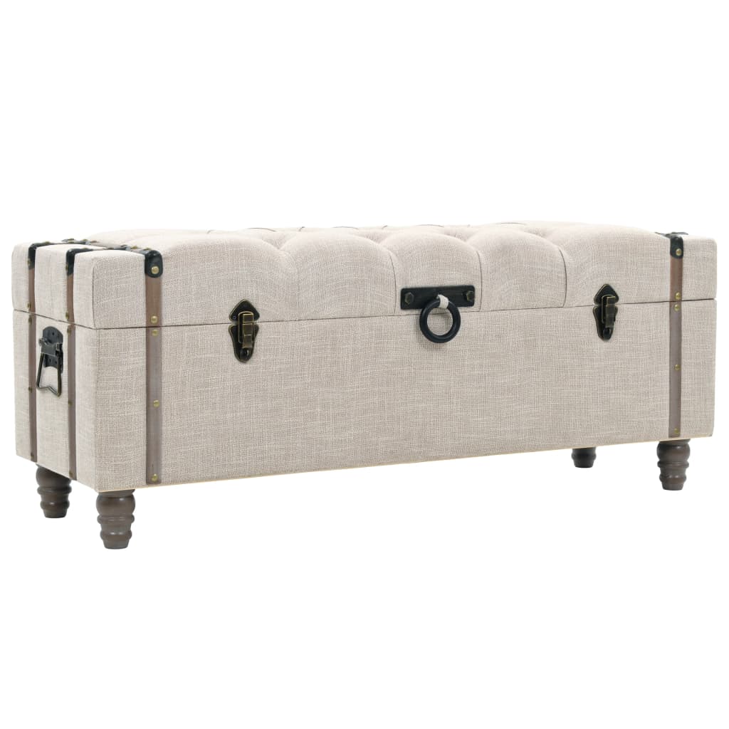 Sada Úložných Lavic 3 Kusy Masivní Dřevo A Ocel 112X37X45 Cm
