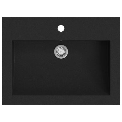 Žulové Umyvadlo 600 X 450 X 120 Mm Černé