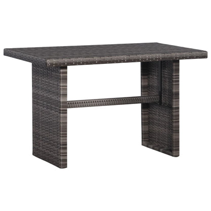 3Dílný Bistro Set S Poduškami Hnědý Polyratan Šedý