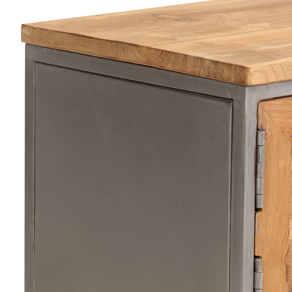 Tv Stolek Z Recyklovaného Teaku A Oceli 120 X 30 X 40 Cm