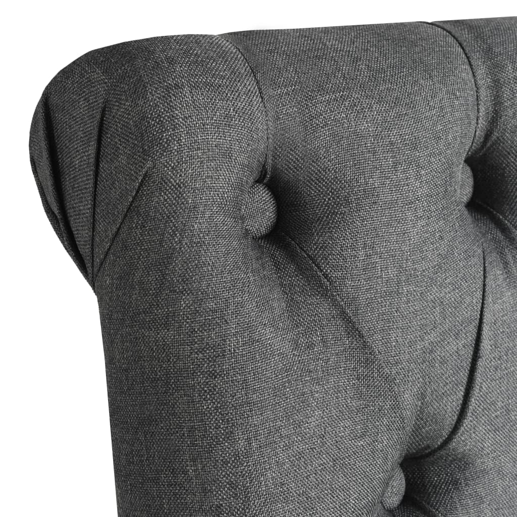 Jídelní Židle 6 Ks Tmavě Šedé Textil