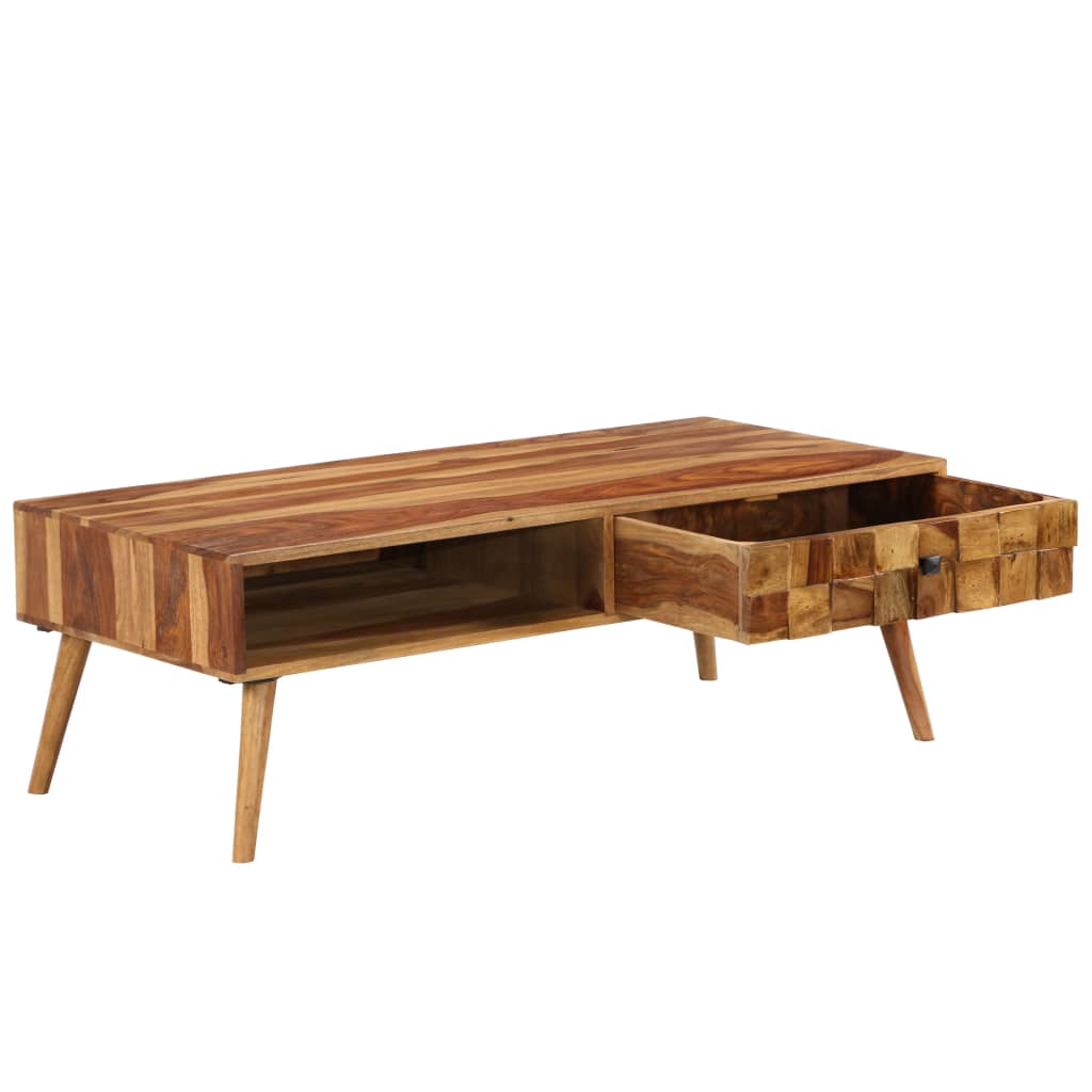 Konferenční Stolek Z Masivního Sheeshamu 110X50X37 Cm Medový