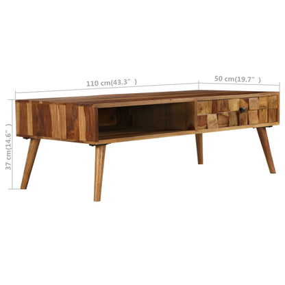 Konferenční Stolek Z Masivního Sheeshamu 110X50X37 Cm Medový