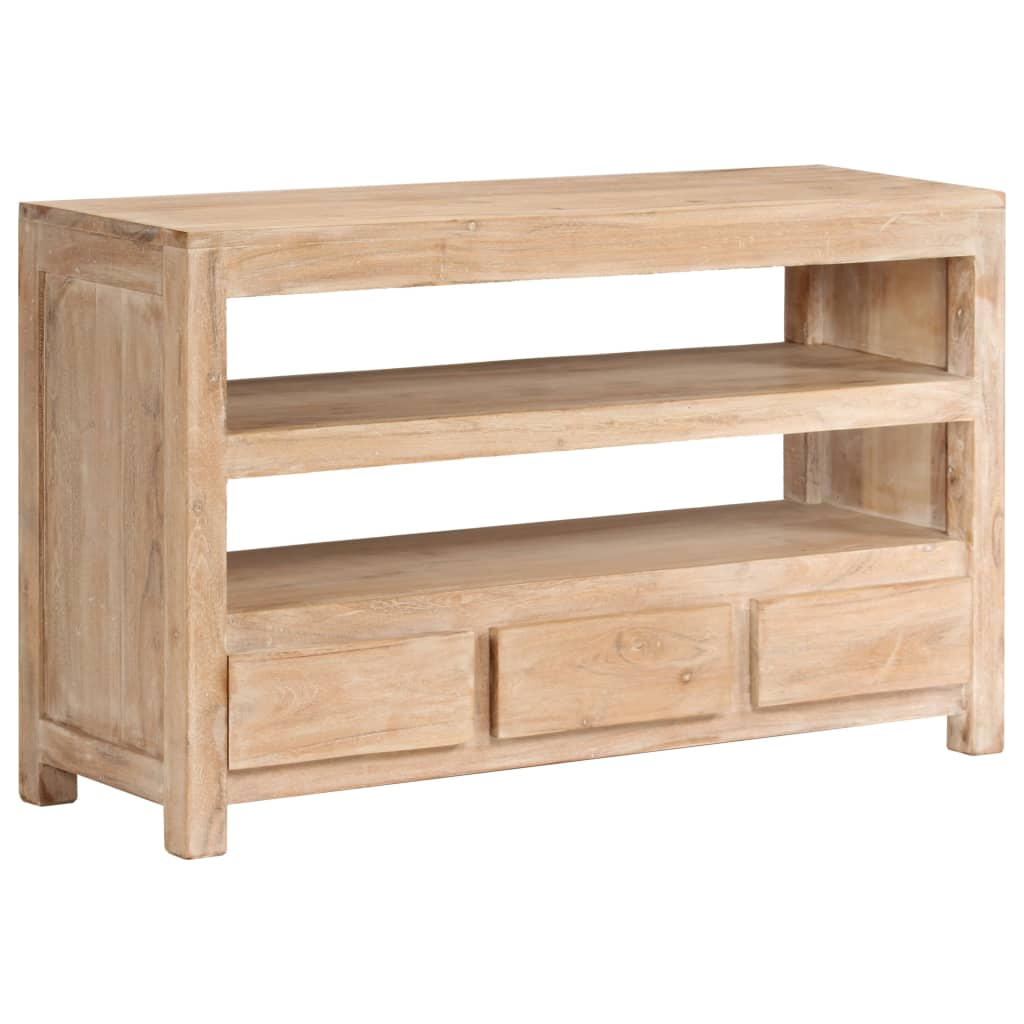 Tv Stolek Z Masivní Akácie 90 X 30 X 55 Cm Světle Hnědý