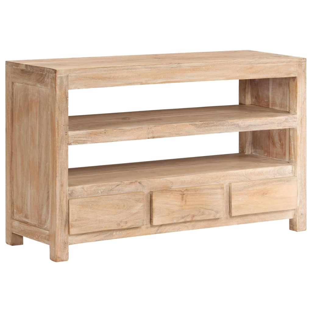 Tv Stolek Z Masivní Akácie 90 X 30 X 55 Cm Světle Hnědý