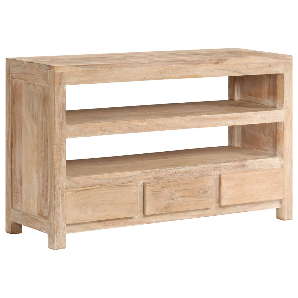 Tv Stolek Z Masivní Akácie 90 X 30 X 55 Cm Světle Hnědý