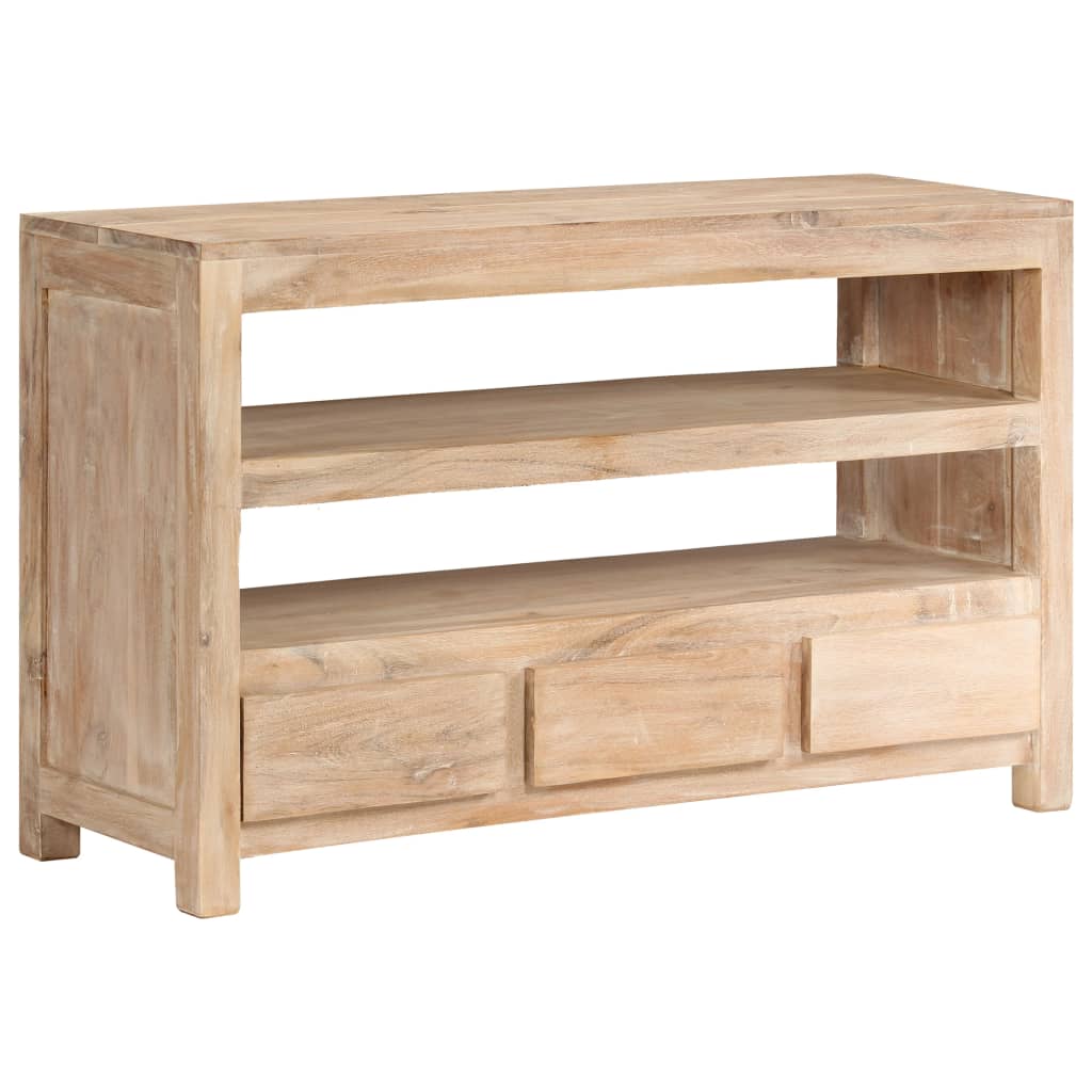 Tv Stolek Z Masivní Akácie 90 X 30 X 55 Cm Světle Hnědý