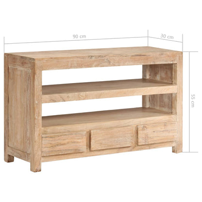 Tv Stolek Z Masivní Akácie 90 X 30 X 55 Cm Světle Hnědý