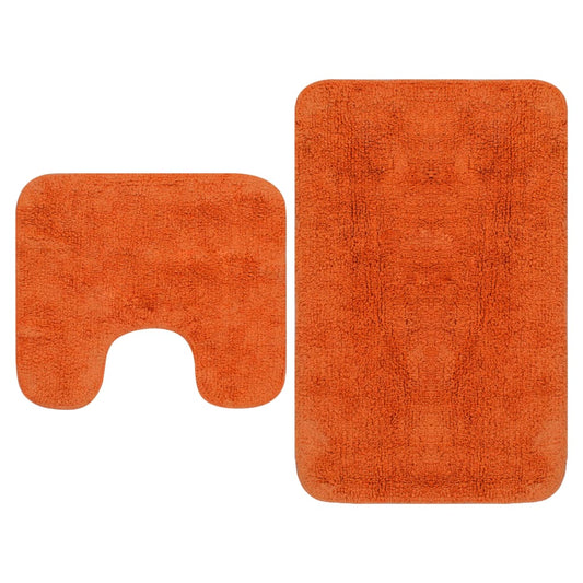 Sada koupelnových předložek 2 kusy textilní oranžová