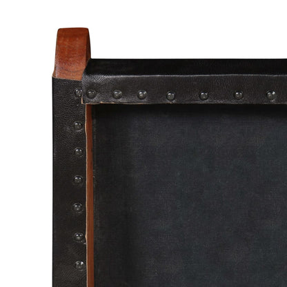 Skládací Relaxační Židle Černá Pravá Kůže