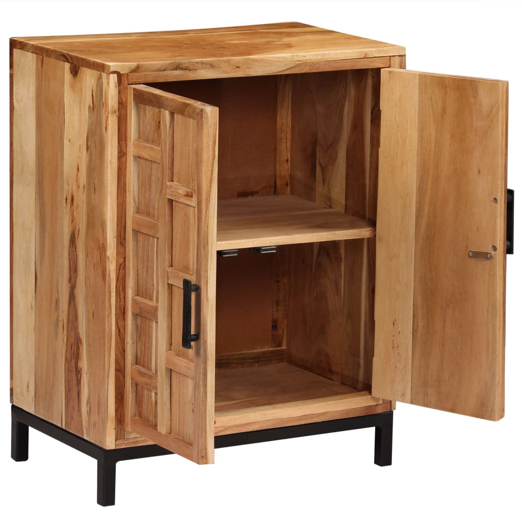 Příborník Masivní Akáciové Dřevo 60 X 35 X 76 Cm Hnědý