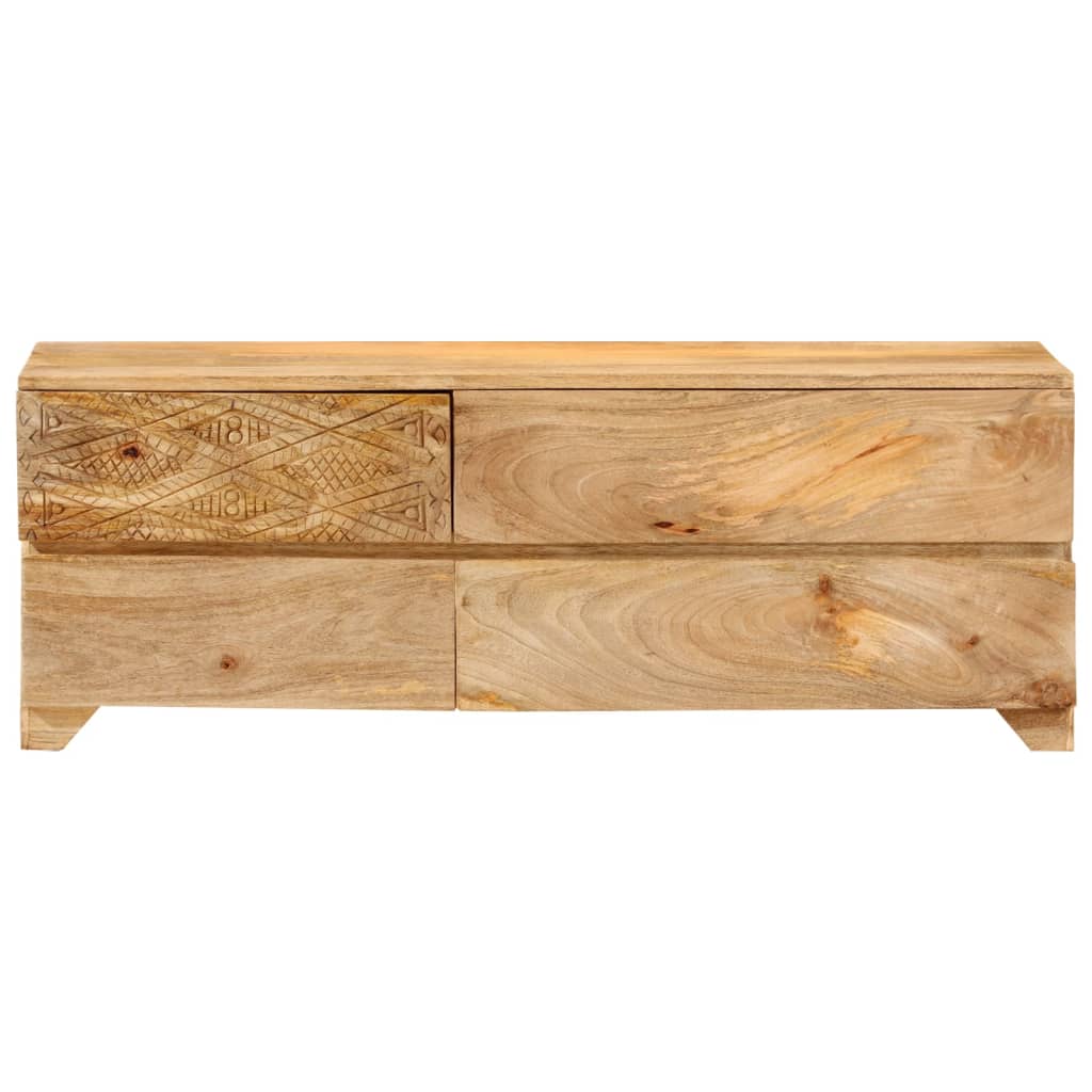 Tv Stolek Masivní Mangovníkové Dřevo 110 X 30 X 40 Cm