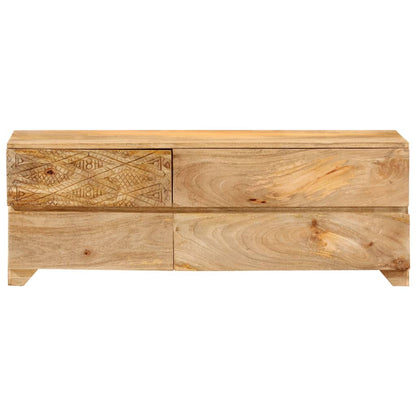Tv Stolek Masivní Mangovníkové Dřevo 110 X 30 X 40 Cm
