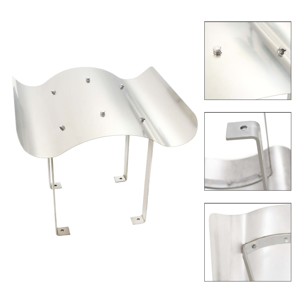 Komínová Stříška Nerezová Ocel Stříbrná