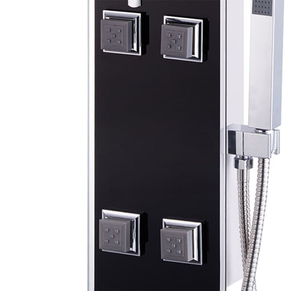 Sprchový Panel Skleněný 18 X 42, 1 X 120 Cm Černý