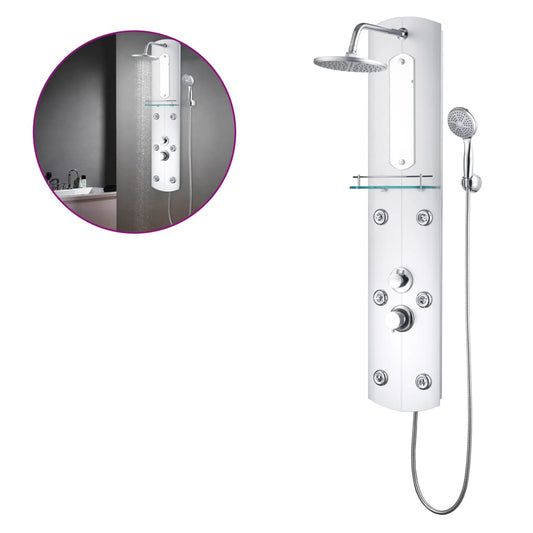 Sprchový Panel 25 X 43 X 120 Cm Stříbrný