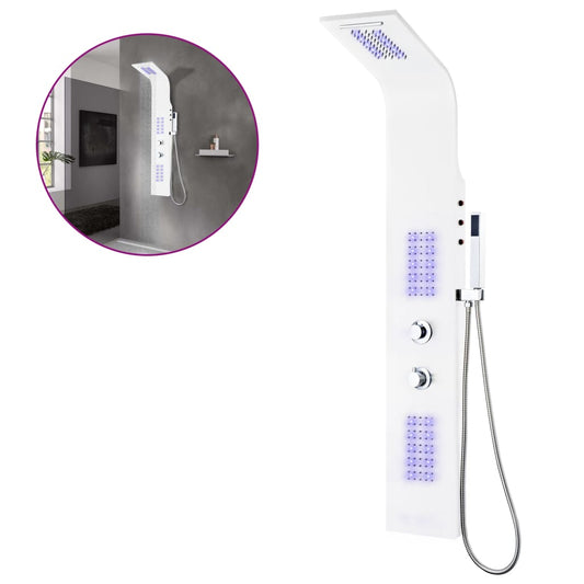 Sprchový Panel Set Hliníkový 20 X 44 X 130 Cm Bílý