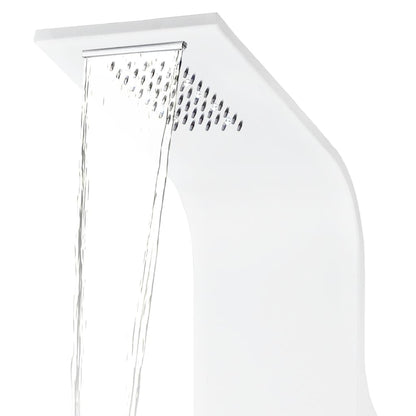 Sprchový Panel Set Hliníkový 20 X 44 X 130 Cm Bílý