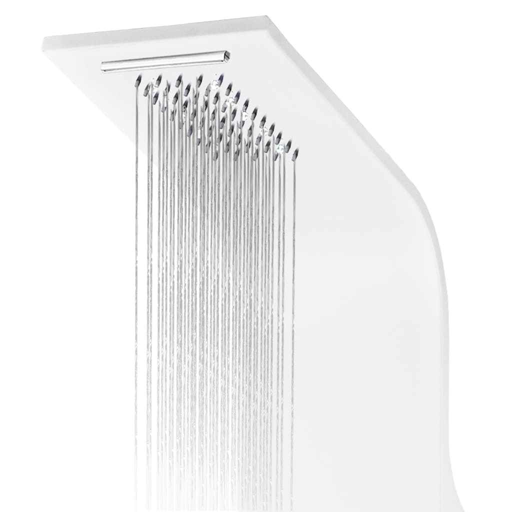 Sprchový Panel Set Hliníkový 20 X 44 X 130 Cm Bílý