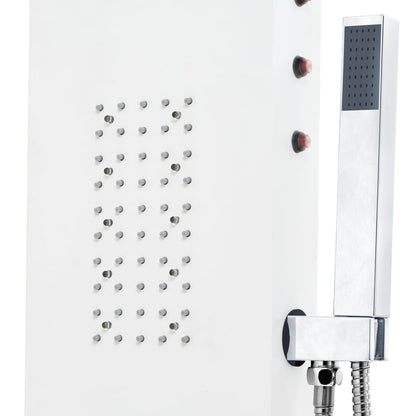 Sprchový Panel Set Hliníkový 20 X 44 X 130 Cm Bílý