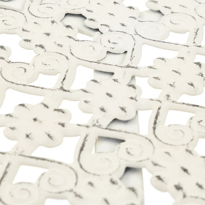 Bistro Stolek Ve Vintage Stylu Kulatý Kovový 40 X 70 Cm Bílý