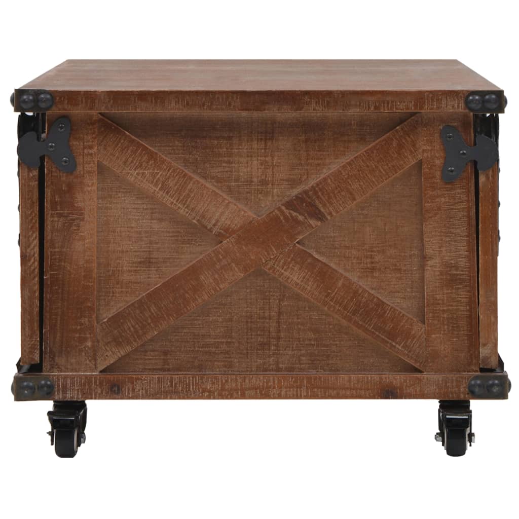 Konferenční Stolek Z Masivní Jedle 91 X 51 X 38 Cm Hnědý