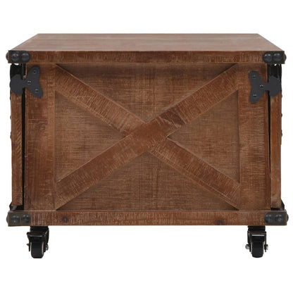 Konferenční Stolek Z Masivní Jedle 91 X 51 X 38 Cm Hnědý