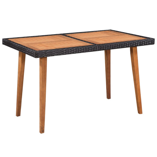 5Dílný Zahradní Jídelní Set Polyratan Černo-Hnědý