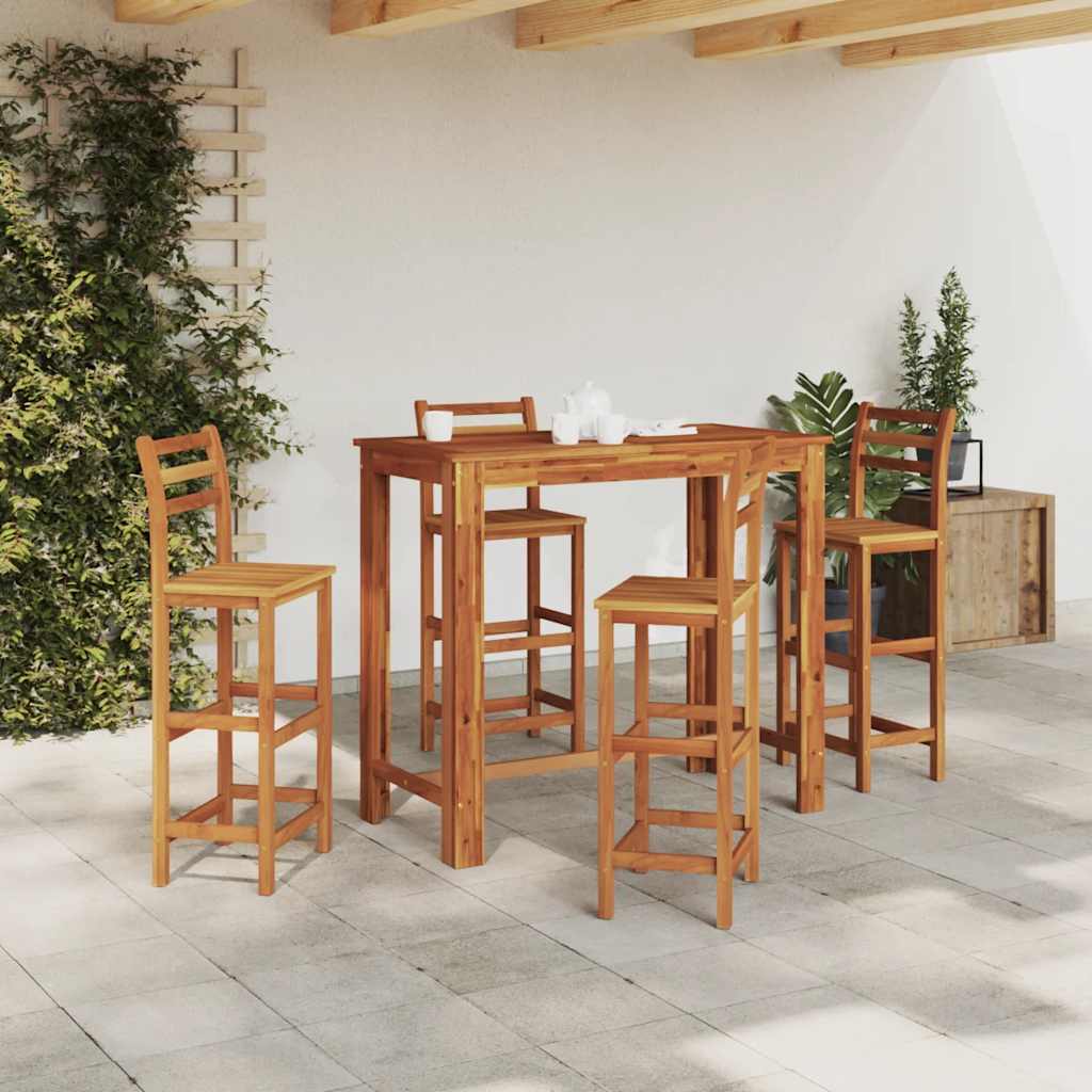 Barový Stůl Z Masivního Akáciového Dřeva 120 X 60 X 105 Cm